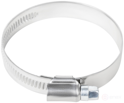 Crimping knurled clamp, width 12 mm, stainless steel.steel 40-60 mm