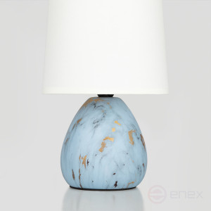 7048-501 Настольная лампа Rivoli Damaris 7048-501 1 * Е14 40 Вт керамика серая с золотом с абажуром