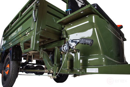 Cargo electric tricycle Rutrike Hybrid 1500 60V1000W, green