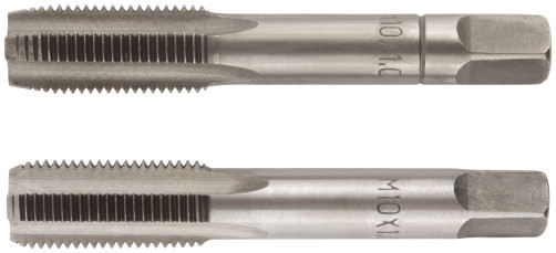 Metric taps, alloy steel, set of 2 pcs. M10x1.0 mm