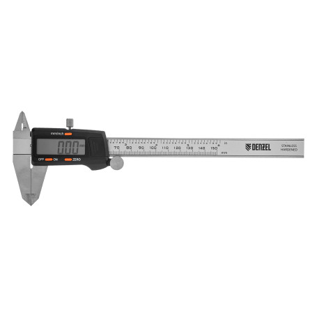 Vernier caliper, 150 mm, electronic, with Denzel depth gauge