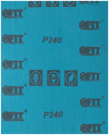 Листы шлифовальные водостойкие на тканевой основе, алюминий-оксидные, Профи 230х280 мм, 10 шт. Р 240