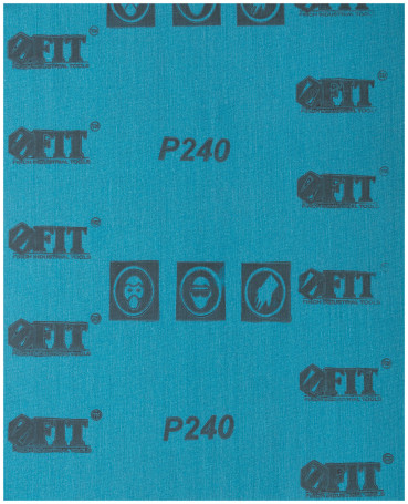 Sanding sheets, waterproof, fabric-based, aluminum-oxide, Profi 230x280 mm, 10 pcs. P 240