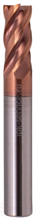 HRC55 D10x22xD10x72 Z4 TiSiN Фреза концевая ц/х тв.сп. Ф10 L=72 ИПК