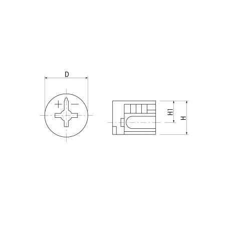 Эксцентрик 15x11,5 для плиты 16 мм (уп/10шт) AKS