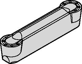 Пластина A4™ для обработки торцевых канавок малого диаметра A4R125I03P00GMN KCU25
