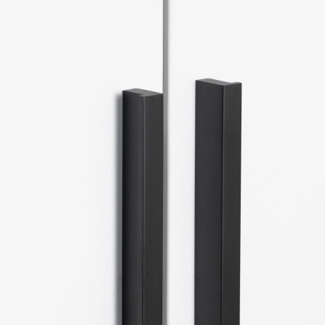 Handle meb. bracket alum. PIANO 896/1000 matt black, AKS type 2