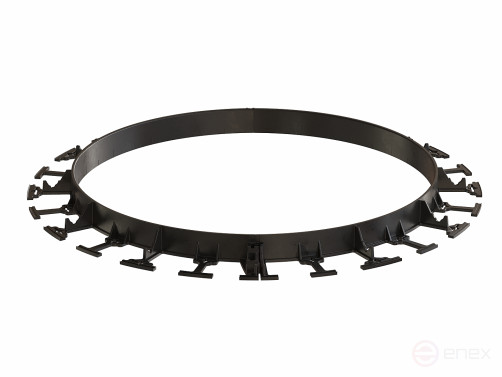Garden curb 1000 mm height 78 mm black 1 piece