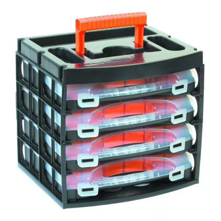 Plastic organizer with DUEL handle changeable 64 compartments, PP.08