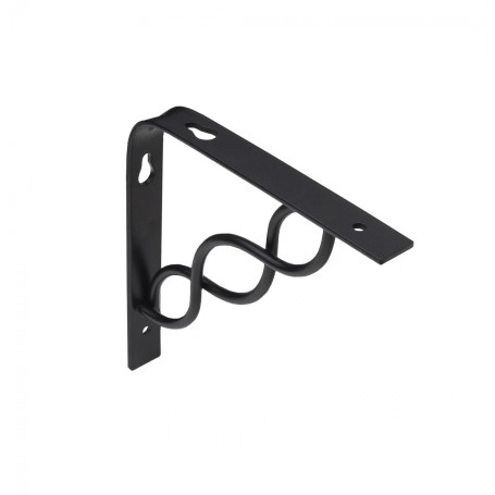 Полкодержатель мет. INFINITY 200*200*20*3, черный AKS