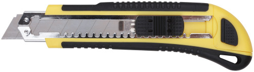 Technical knife 18 mm reinforced rubberized, cassette 3 blades, Pro
