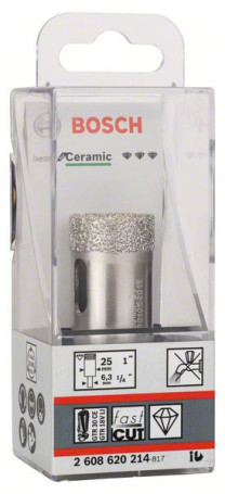 Best for Ceramic Diamond Drills for Dry Drilling 25 x 35 mm