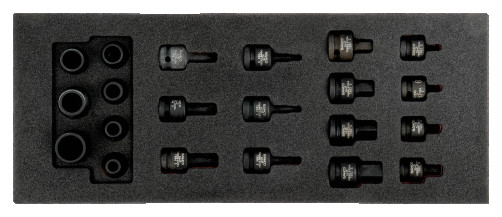 Fit&Go Набор ударных торцевых головок 1/2 в ложементе, 21 предмет