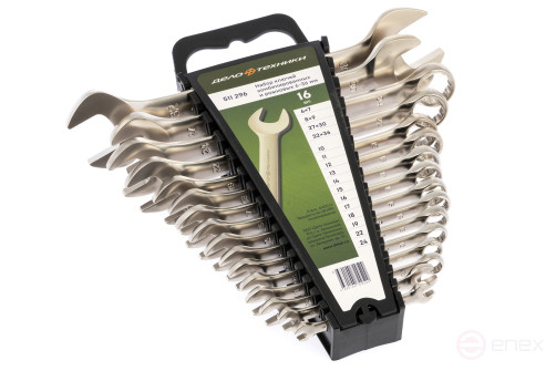 Набор ключей комбинированных и рожковых 16 шт. холдер