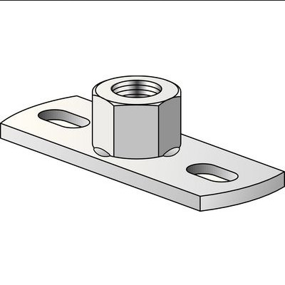 Supports. plate , 2 openings. MGS 2-R-M10 (10 pcs)