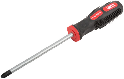 Screwdriver "Universal", CrV steel, rubberized handle, Profi 8x150 mm PH3