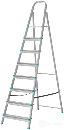 Steel ladder, 8 steps, weight 8.85 kg