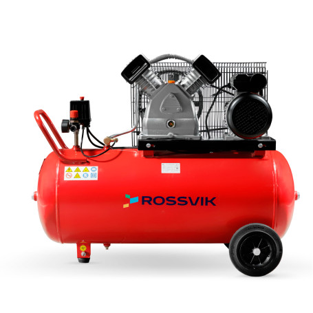 ROSSVIK SB4/S-100 piston compressor.LB30, 420 l/min, 10 bar, receiver 100 l, 380V/2.2 kW