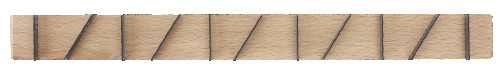 Штукатурный выравниватель с прямыми зазубренными лезвиями, на деревянном основании 275 x 35 x 30 мм