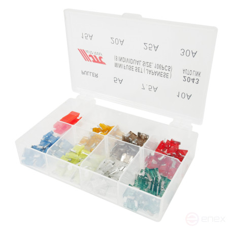 Fuse 5-30A mini (Japanese car) 105 pcs. in the JTC box