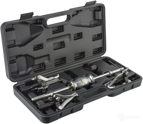 Набор съемников подшипников захватного типа с обратным молотком 5 пр. (15-80 мм) АвтоDело 44605