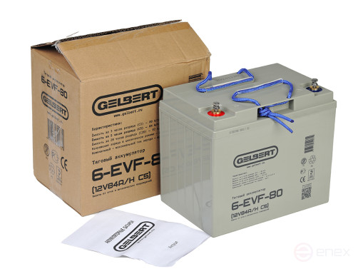 Тяговый аккумулятор Gelbert 6-EVF-80 (12V84A/H C5)