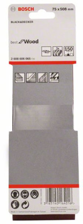 Набор из 3 шлифлент X440 75 x 508 мм, 150