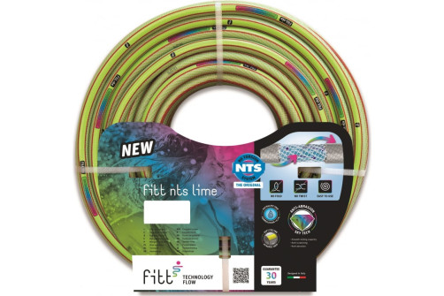 FITT NTS LIME 3/4" 25m is a 6-layer non-toxic garden hose in LIME color, original and modern.