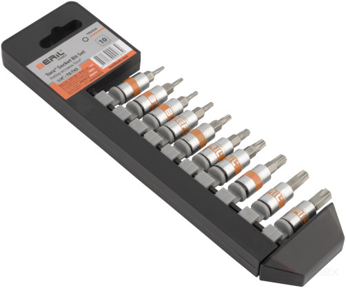 Set of heads insert TORX T8-T45 (DR1/4 , 10pr, holder) BERIL