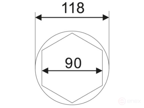 Hub head 90mm (IVECO) JTC