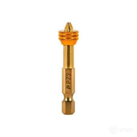 Бита отверточная ПРАКТИКА "Эксперт" PZ-2 х 50 мм с магнитным кольцом (1 шт) блистер