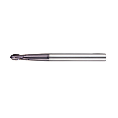 Spherical carbide end mill 6 x 12 x 100 R=3 P45C Z=2 conical neck c/x dx=10 GM235-060.5LA-P45C Beltools