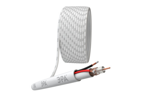 KL-0.5-PVC Cable for analog video surveillance ERA SIMPLE KVK-V-2+2x0.5 mm2 bay 200 meters, white