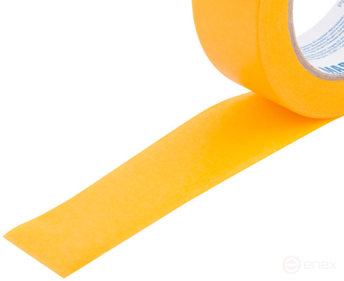 Лента малярная золотистая, рисовая бумага, термостойк. до 120°C, УФ-стойкость до 30 дней, 36 мм х 50 м