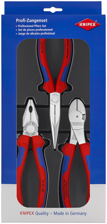 SHGI set in a bed, 3 items, complete set: pliers KN-0305180, long pliers KN-2615200, side cutters KN-7405180