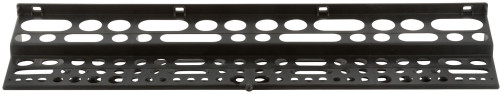 Black plastic tool shelf, 96 holes, 610x150 mm