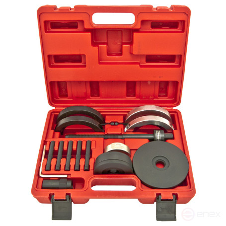 Съемник ступичных подшипников ER-86835 в комплекте с оправками VW Transporter (T5), Touareg, Multivan (85мм), в кейсе ЭВРИКА /1