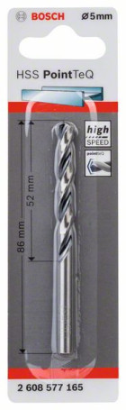Spiral drill made of high-speed steel HSS PointTeQ 5.0 mm, 2608577165