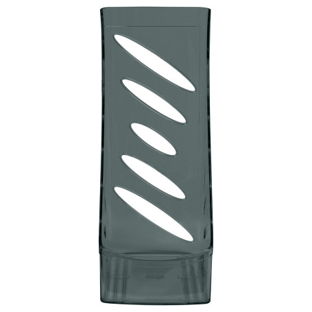 Лоток для бумаг вертикальный СТАММ "Тропик", тонированный черный, ширина 110мм