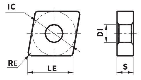 CNMG090304-BF VK1325 IPK Carbide Plate