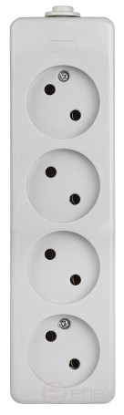 ERA K-4 block 4 sockets without grounding white