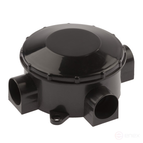 Soldering box ERA KOR-70-35-3- b open installation black 70x35mm three-horn IP42
