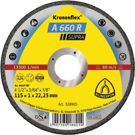 Отрезной круг INOX A 660 R Supra, 115 x 1 x 22,23