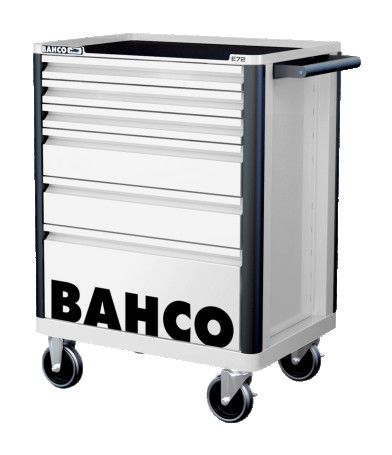 Инструментальная тележка с 6 ящиками и защитными бортами, синяя