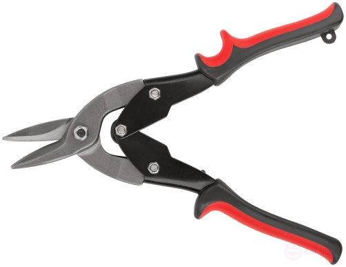 Ножницы по металлу усиленные CrV Профи, прорезиненные ручки, левые 250 мм