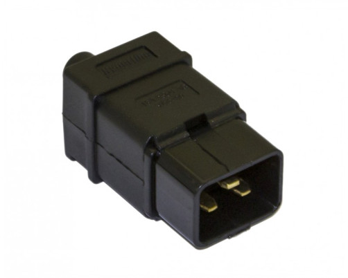 CON-IEC320C20 Connector IEC 60320 C20 220V 16A for cable, contacts on screws (flat protruding pin contacts in a plastic frame), straight