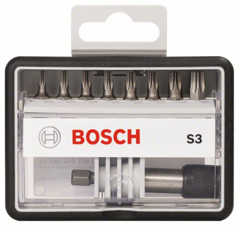 Set of Robust Line of 8+1 nozzles-bit S Extra Hart 25 mm, 8+1 pcs., 2607002562