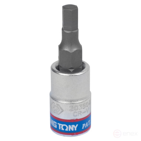 Насадка (бита) торцевая 1/4", Hex, 4 мм, L = 37 мм KING TONY 203504