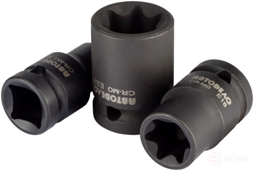 Головка торцевая ударная TORX E10 (DR1/2"; L-38мм) АвтоDело 40215
