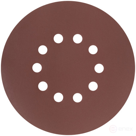 Круги шлифовальные с отверстиями (липучка), алюминий-оксидные, 225 мм, 5 шт. Р 320